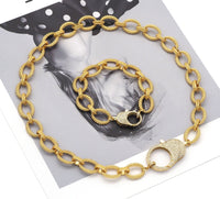 Chunky Chain Necklace Bracelet, Sku#EF209