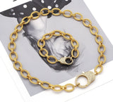 Chunky Chain Necklace Bracelet, Sku#EF209