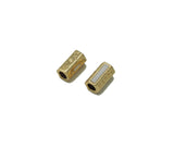 Gold Hexagon Happy Space Beads, 6x11mm, Sku#ZX88