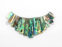 Natural Abalone Shell Graduated Bar Shaped Beads, Analone Fo