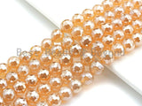 Mystic Faceted Agate Beads,6mm/8mm/10mm/12mm Gold Champaign Color Agate Gemstone Beads, 15.5" Full Strand, Sku#U688