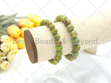 Green African Turquoise Stretchy Bracelet, Sku#U1123