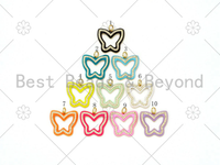 Gold Filled Enamel Colorful Butterfly Frame Shape Pendant, Enamel Butterfly Charm,Enamel Jewelry Findings,20mm,Sku#F1419