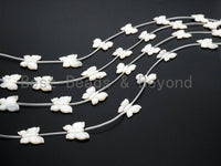 1/10 pcs Natural Mother of Pearl beads, 16x20mm White Pearl Carved Butterfly Beads, Carved Pearl Beads, SKU#T28