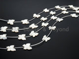 1/10 pcs Natural Mother of Pearl beads, 16x20mm White Pearl Carved Butterfly Beads, Carved Pearl Beads, SKU#T28