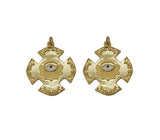 Enamel Evil Eye On Cross Charm, Sku#Y697