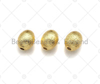 Brushed Gold Oval Shape Spacer Beads, Gold Oval Space Beads, Necklace Bracelet Beads, 8x10mm, sku#Y332
