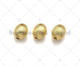 Brushed Gold Oval Shape Spacer Beads, Gold Oval Space Beads, Necklace Bracelet Beads, 8x10mm, sku#Y332