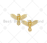 Clear CZ Micro Pave Bird Shape Pendant,18K Gold Filled Bird Charm, Necklace Bracelet Charm Pendant,30x22mm, Sku#Z1407