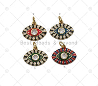 CZ Enamel Evil Eye Charm, Sku#Y563