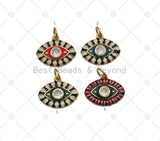 CZ Enamel Evil Eye Charm, Sku#Y563