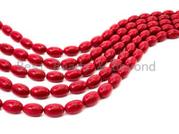 Red Natural Mother of Pearl beads,12x19mm Long Oval beads, Loose Oval Smooth Pearl Shell Beads, 16inch strand, SKU#T92