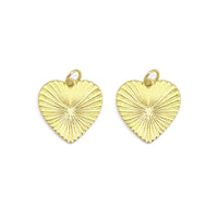 Gold Radical Heart Charm, Sku#LX361