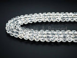 Natural Clear 16 Faceted Diamond Cut Quartz beads, 6mm/8mm/10mm/12mm, Round Faceted Clear Quartz Gemstone Beads, 15inch strand, SKU#U38