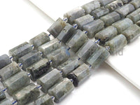 High Quality Natural Labradorite Cylinder Facted Beads, Natural Labradorite beads, 12x18mm, sku#U665