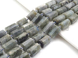 High Quality Natural Labradorite Cylinder Facted Beads, Natural Labradorite beads, 12x18mm, sku#U665