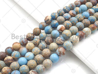 High Quality Light Blue Sea Sediment Imperial Jasper Beads,