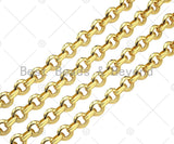 New style 18k Gold Filled Round oval link Chain by yard, 10mm Round link chain, unfishied chain, sku#E536