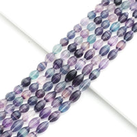 Genuine Fluorite Faceted Rice Beads, 8x16mm, Sku#U1570
