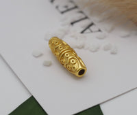 Matt Gold Oval Tube Spacer Beads, Sku#LX38