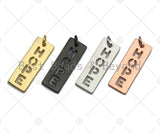 Hollow Out HOPE Bar Pendant, Gold/Silver/Rose Gold/Black Rectangle Hope Dog Tag Pendant, DIY Jewelry Gift, 10x29mm, Sku#ML04