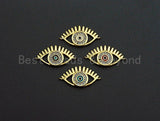 Enamel Colorful Evil Eye With Eyelash Pendant,CZ Micro Pave Oil Drop pendant,Enamel pendant,Enamel Jewelry,14x26mm,sku#Z676