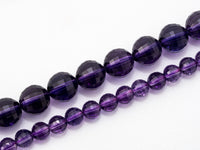 Special Cut Quality Natural Amethyst Round Faceted beads, 6mm/8mm/10mm/2mm, Loose Dark Puple Gemstone Beads, 15.5 inch strand, SKU#V3C