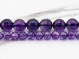 Special Cut Quality Natural Amethyst Round Faceted beads, 6mm/8mm/10mm/2mm, Loose Dark Puple Gemstone Beads, 15.5 inch strand, SKU#V3C