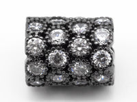 CZ Micro Pave European Large Hole 8x10mm Beads, SKU#N39