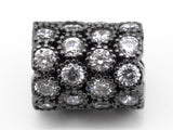 CZ Micro Pave European Large Hole 8x10mm Beads, SKU#N39