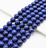 High Quality Natural Lapis Smooth Round Beads, 4mm/6mm/8mm