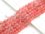 Quanlity Pink Quartz Faceted Round Beads, 6mm/8mm.10mm Red Quartz Beads, 15.5'' Full Strand, SKU#U1158