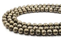 Quality Natural Pyrite  smoothy roundbeads,12mm,SKU#W1