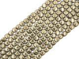 Quality Natural Pyrite Square Shape Beads, 8mm/10mm/ 12mm Smooth Flat Square Pyrite Gemstone Beads, 15-16inches Full Strand, SKU#W14