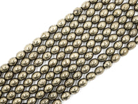 Quality Natural Facted Pyrite Tube Long Oval Beads, Pyrite smooth Long oval barrel beads 7x30mm/4x6mm/5x12mm, 15.5" Full Strand, SKU#W18