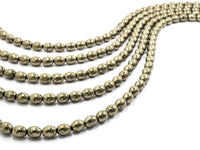 Quality Natural Facted Pyrite Tube Long Oval Beads, Pyrite smooth Long oval barrel beads 7x30mm/4x6mm/5x12mm, 15.5" Full Strand, SKU#W18