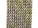 Natural Faceted Pyrite Tube Beads, Pyrite Faceted Long Oval Gemstone Beads,4x6mm/5x8mm/7x30mm, 15.5" FULL Strand, SKU#W19