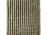 Quality Natural Pyrite CylinderTube Beads, 4x6mm/5x8mm/4x13mm/8x16mm Smooth Cylinder Pyrite Gemstone Beads, 15.5" Full Strand,  SKU#W20