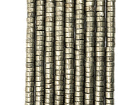 Natural Pyrite Heishi Beads, 3x6mm/ 4x8mm Pyrite Heishi Gemstone Beads, 15.5" FULL Strand,SKU#W21