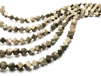 Quality Natural Pyrite Cube Beads, 6mm/10mm Natural Pyrite Dice Beads, 15.5inches Full strands, SKU#W23