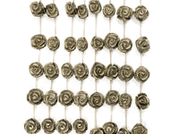 Quality Natural Pyrite Beads, Rose Flower Pyrite Gemstone Beads,8mm/10mm/12mm/14mm/18mm, 15.5" Full Strand, SKU#W26