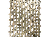 Quality Natural Pyrite Cross Beads, 10x15mm Cross Pyrite Gemstone Beads, 15-16" Full Strand, SKU#W31