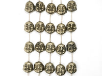 Quality Natural Pyrite beads,Happy Buddha Head Pyrite Gemstone Beads, 18x19mm Buddha Gemstone Beads, 15inch FULL strand, SKU#W46