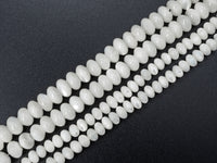 3x4mm/4x6mm/5x8mm High Quality White Mother of Pearl, Mop Shell, White Shell, Rondelle Smooth Gemstone Beads, 15inch strand, SKU#T4