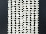 3x4mm/4x6mm/5x8mm High Quality White Mother of Pearl, Mop Shell, White Shell, Rondelle Smooth Gemstone Beads, 15inch strand, SKU#T4