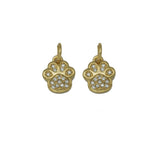 Gold CZ Footprint Charm, Sku#Z1452