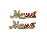 Red Enamel Mama Word Connector Charm, Sku#L715