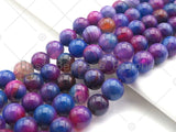 NEW Galaxy color Natural Smooth Agate Beads, 15.5" Full Strand, sku#UA193c