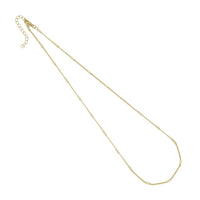 Dainty Gold Bar Chain Link Adjustable Necklace, Sku#LD543