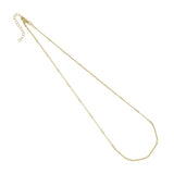 Dainty Gold Bar Chain Link Adjustable Necklace, Sku#LD543